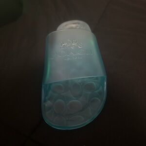 Coach Translucent Teal Slide Sandal